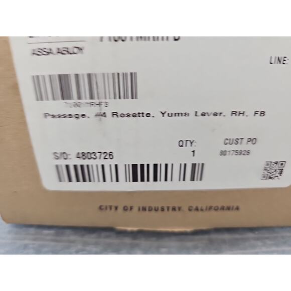 Emtek Yuma Levers Passage #4 Rosetta Right Hand Flat Black (7100YMRHFB) [91] - Picture 8 of 12